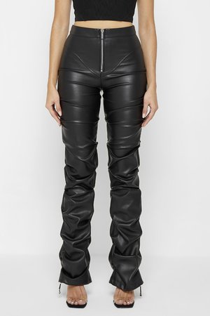 Cargo Trousers with Corset Detail - Black - Black - UK 4